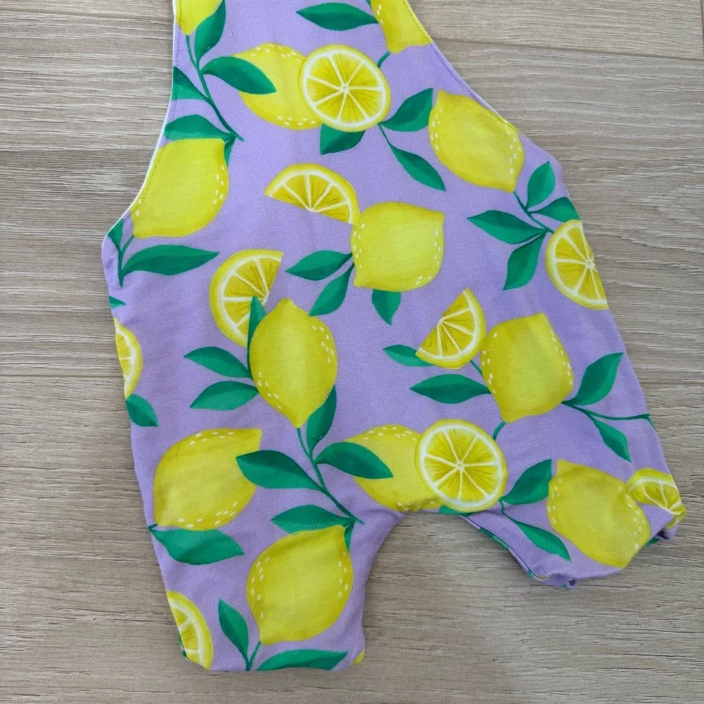 Little Sleepies Lavender Citrus Custom Bamboo Shortalls Overalls